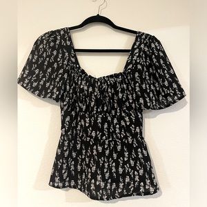 Black & White Floral Spring Shirt